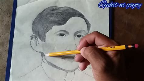 HOW TO DRAW DR.JOSE RIZAL using pencil .